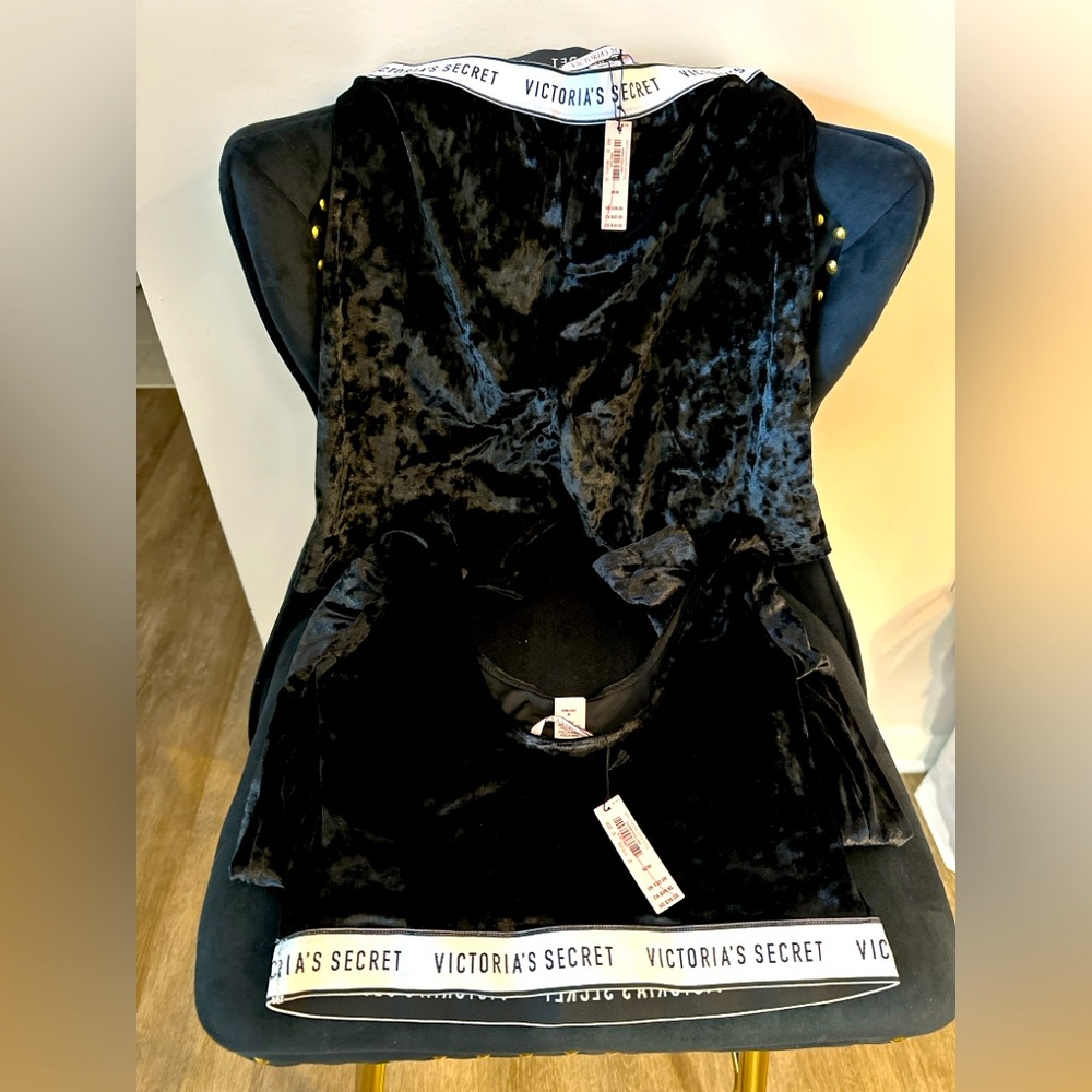 Victoria Secret 2 piece lounge wear set - black - size medium